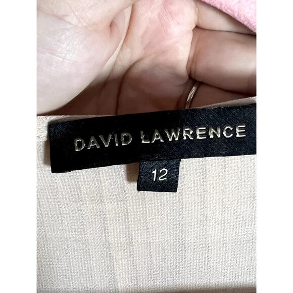 VTG David Lawrence Pleated Long Sleeve Corp Core Beige Dolman Vintage 90s Top - Picture 7 of 7